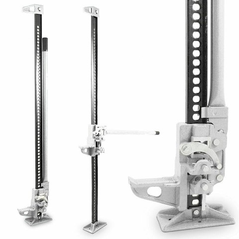 E-hurtownia Podnośnik kolejowy lewarek farmerski 3t 132 cm stalowy do auta terenowego offroad