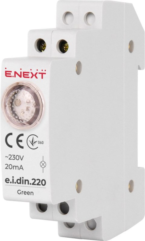 ENEXT LAMPKA SYGNALIZACYJNA NA SZYNĘ DIN E.I.DIN.220 ZIELONA ENEXT LAMPKA SYGNALIZACYJNA NA SZYNĘ DIN E.I.DIN.220 ZIELONA