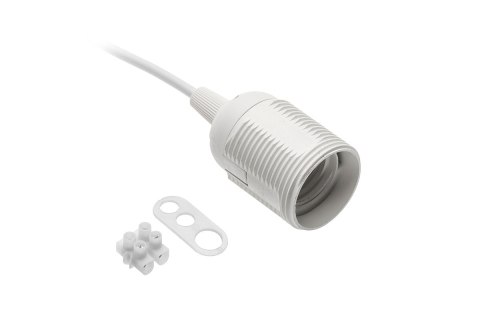 GTV OPRAWKA E27 Z PRZEWODEM I KOSTKĄ 240V 60W, 2X0,75MM2 BIAŁA