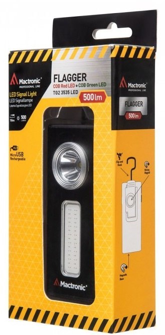 MACTRONIC LATARKA RĘCZNA SYGNALIZACYJNA FLAGGER 500LM ŁADOWALNA MACTRONIC LATARKA RĘCZNA SYGNALIZACYJNA FLAGGER 500LM ŁADOWALNA