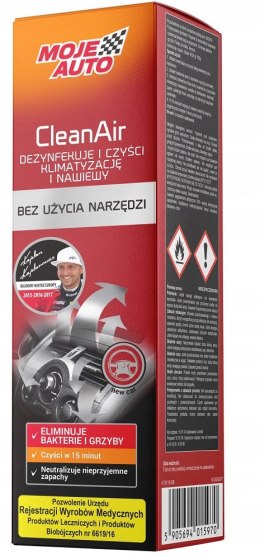 MOJE AUTO ODŚWIEŻACZ KLIMATYZACJI I NAWIEWÓW CLEANAIR NEW CAR 150ml 19-598 MOJE AUTO