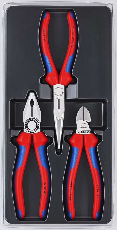 KNIPEX ZESTAW SZCZYPIEC DO PRAC WARSZTATOWYCH I SERWISOWYCH 3SZT. KNIPEX ZESTAW SZCZYPIEC DO PRAC WARSZTATOWYCH I SERWISOWYCH 3SZT.