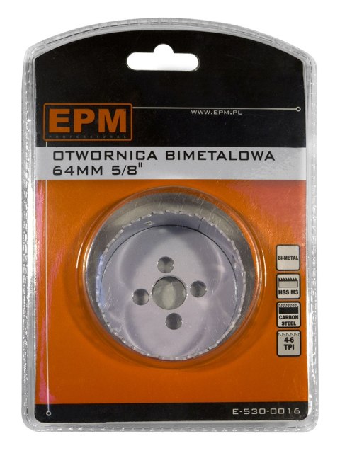 EPM OTWORNICA BI-METALOWA 64MM UCHWYT 5/8'' EPM OTWORNICA BI-METALOWA 64MM UCHWYT 5/8''