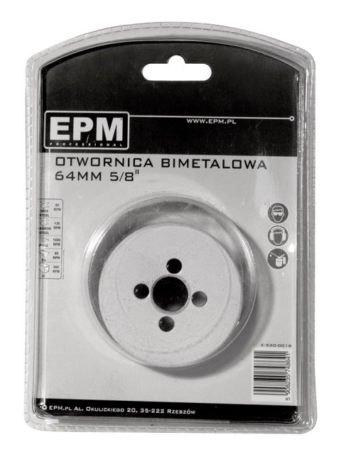 EPM OTWORNICA BI-METALOWA 64MM UCHWYT 5/8'' EPM OTWORNICA BI-METALOWA 64MM UCHWYT 5/8''
