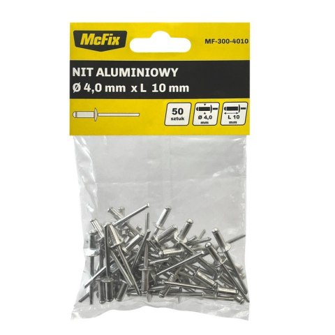 MC FIX NITY ALUMINIOWE OP-50SZT 4.0*10MM MC FIX NITY ALUMINIOWE OP-50SZT 4.0*10MM