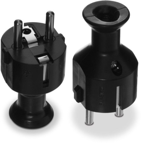 VOLTEO WTYCZKA PROSTA ROZBIERALNA UNI-SCHUKO, 2P+Z 16A, 250V CZARNA VOLTEO WTYCZKA PROSTA ROZBIERALNA UNI-SCHUKO, 2P+Z 16A, 250V CZARNA