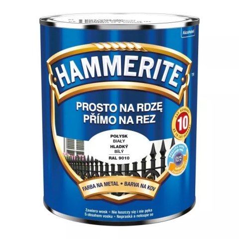 HAMMERITE EMALIA HAMMERITE POŁYSK BIAŁY 0,7L HAMMERITE EMALIA HAMMERITE POŁYSK BIAŁY 0,7L