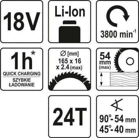 YATO PILARKA 18V ,165MM BEZ AKUMULATORA YATO PILARKA 18V ,165MM BEZ AKUMULATORA
