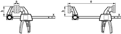 BESSEY ŚCISK UNIWERSALNY JEDNORĘCZNY SZYBKOMOCUJĄCY 600X80MM BESSEY ŚCISK UNIWERSALNY JEDNORĘCZNY SZYBKOMOCUJĄCY 600X80MM