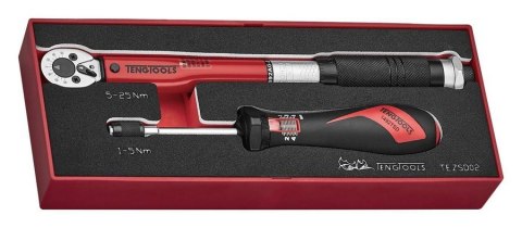 TENG TOOLS ZESTAW KLUCZ I WKRĘTAK DYNAMOMETRYCZNY 1/4'' TEZSD02