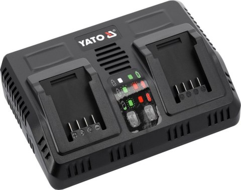 YATO INTELIGENTNA ŁADOWARKA PODWÓJNA 18V (2,4-4,5A) YATO INTELIGENTNA ŁADOWARKA PODWÓJNA 18V (2,4-4,5A)