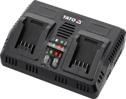 YATO INTELIGENTNA ŁADOWARKA PODWÓJNA 18V (2,4-4,5A) YATO INTELIGENTNA ŁADOWARKA PODWÓJNA 18V (2,4-4,5A)