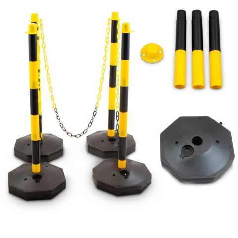 Bituxx Zestaw Słupków Odgradzających z Łańcuszkami 150 cm Stabilność Mobilność Bituxx Zestaw Słupków Odgradzających z Łańcuszkami 150 cm Stabilność Mobilność